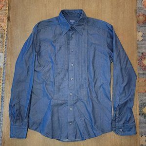 Eton Denim Tuxedo Shirt - Slim Fit Sz 15.5 (M)